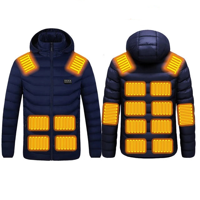 Veste Chauffante Électrique pour Hiver | 17 Zones de Chauffage et Design Confortable