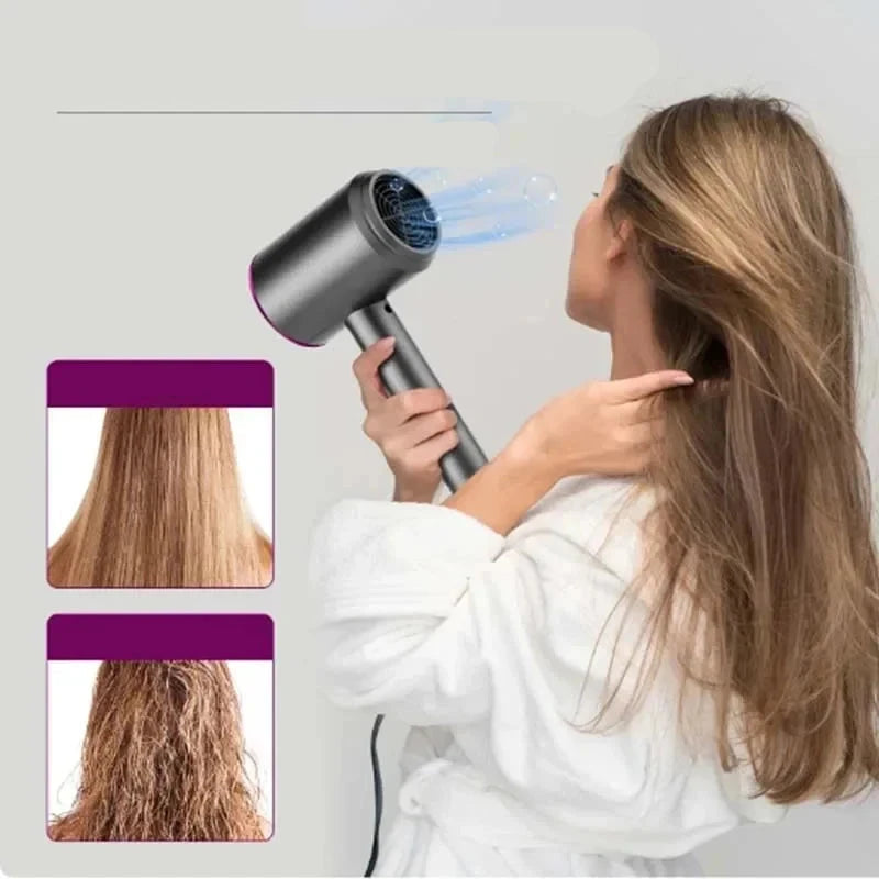 Brosse Sèche-Cheveux Haute Vitesse | Séchage Silencieux et Professionnel