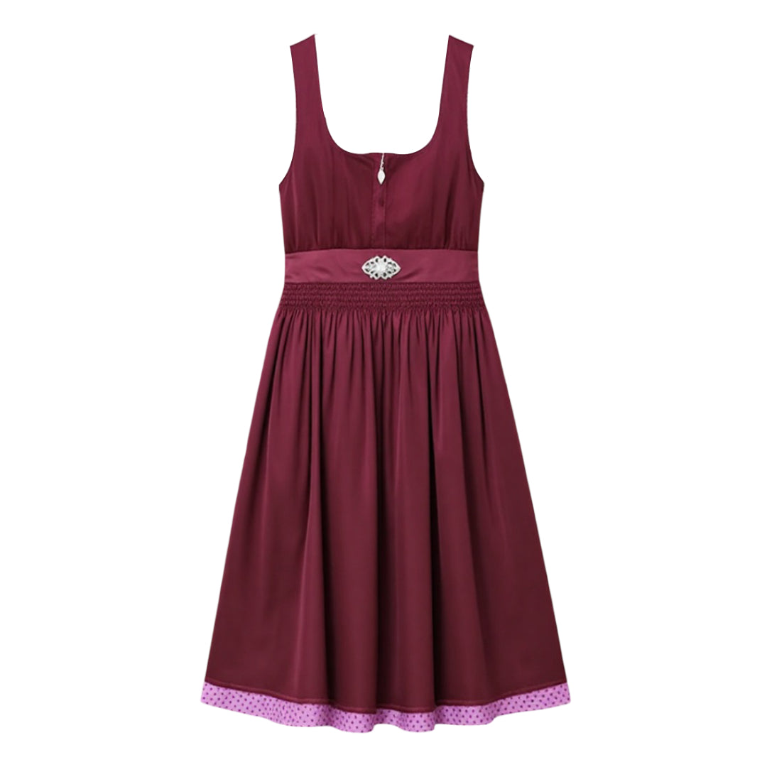 Robe Dirndl Violette avec Tablier | Élégance Traditionnelle pour Oktoberfest