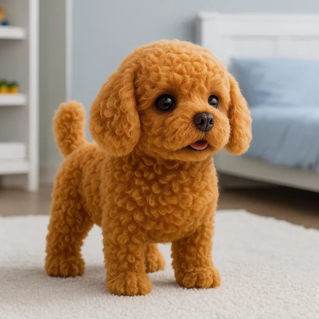 Jouet en Peluche Interactif de Chiot | Compagnon Doux et Écologique pour Tous les Âges