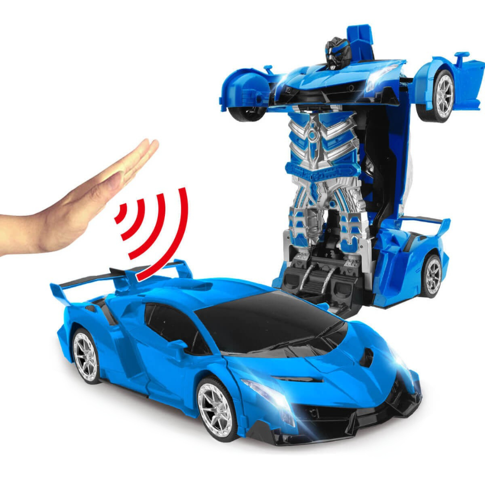 Voiture Robot Télécommandée Transformable | Jouet Amusant avec Lumières et Musique