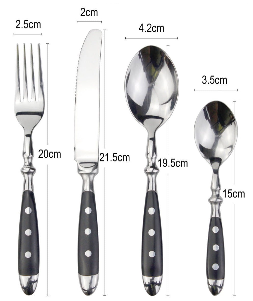 Couverts en Acier Inoxydable Vintage | Ensemble Élégant et Durable pour Repas