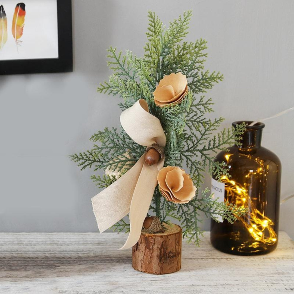 Mini Arbre de Noël de Table | Décoration Chaleureuse pour Petits Espaces