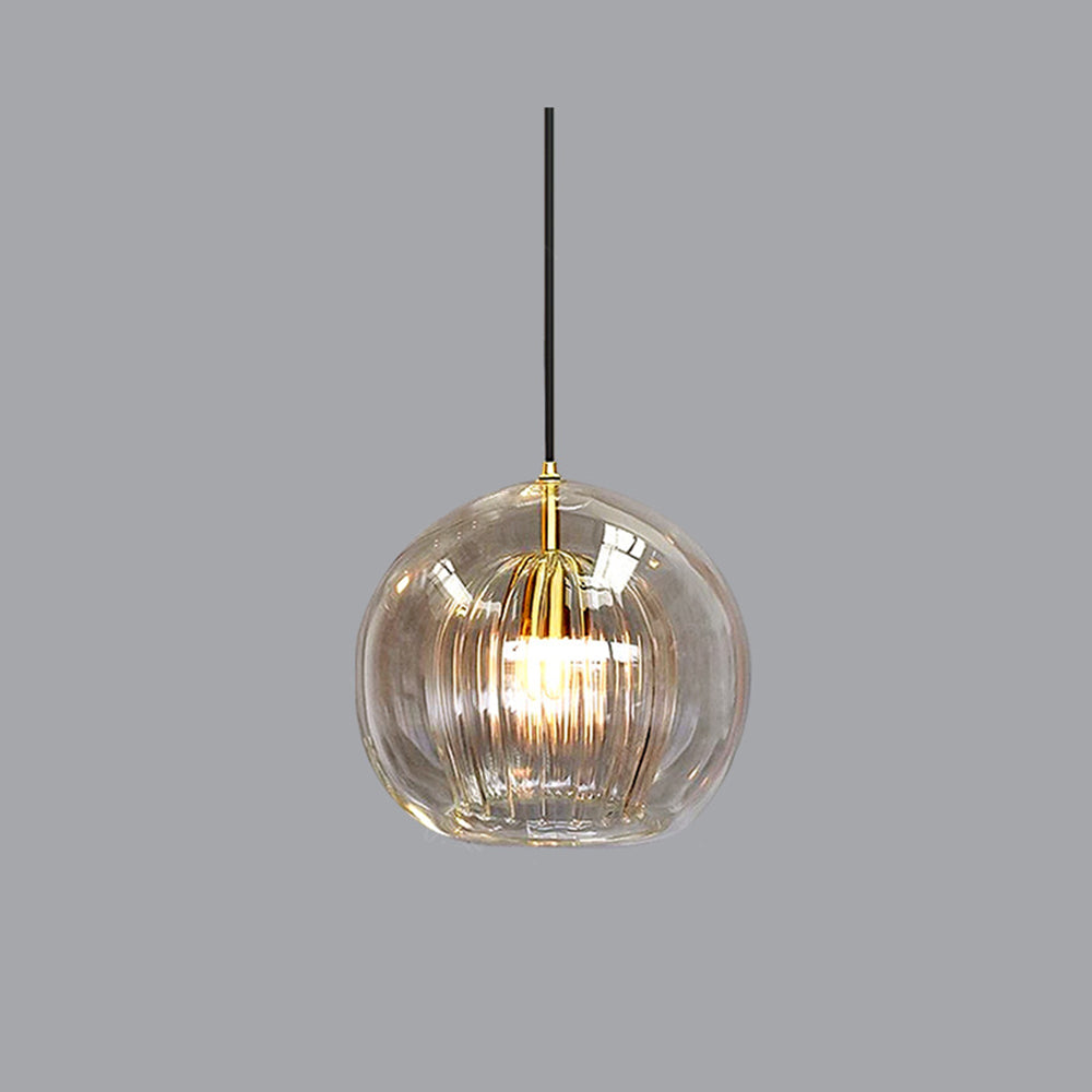 Suspension Ambrée Élégante | Éclairage Chaleureux et Réglable