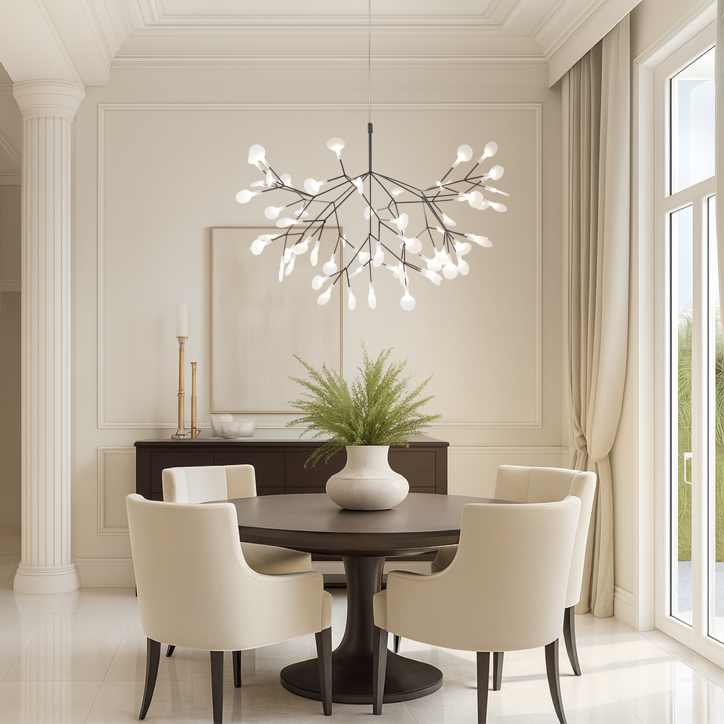 Lustre Suspendu en Verre LED | Éclat Enchanteur et Design Contemporain