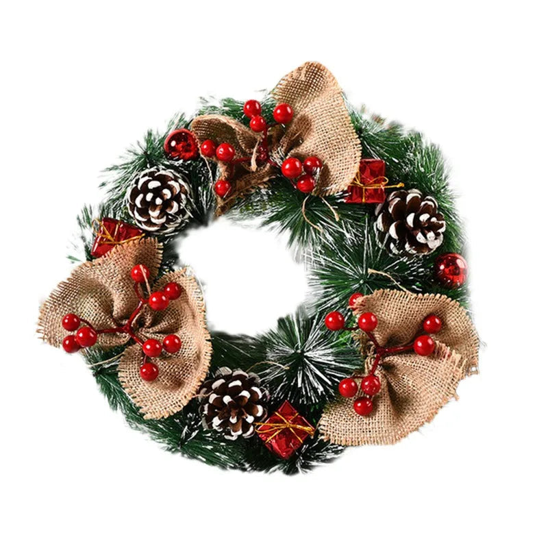 Couronne de Noël Suspendue | Design Réaliste et Durable