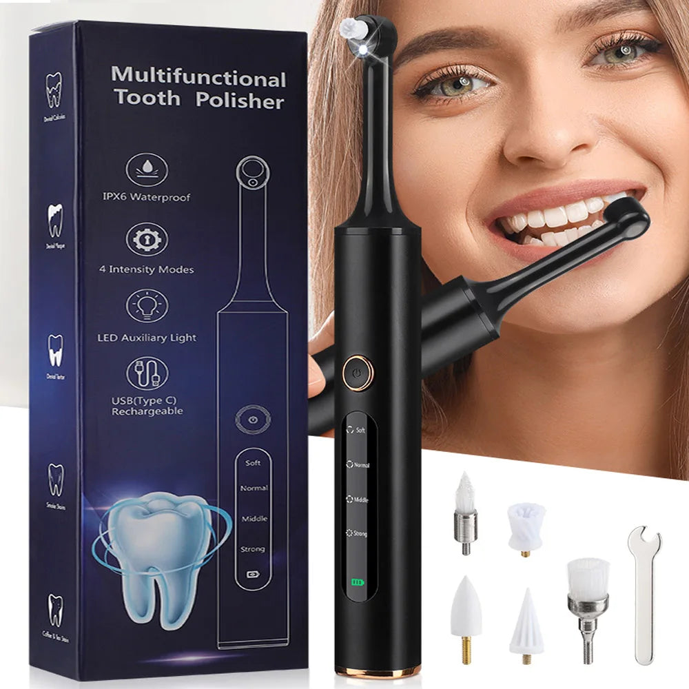 Outil Dentaire Rechargeable 5-en-1 | Polissage, Nettoyage et Détartrage Efficaces