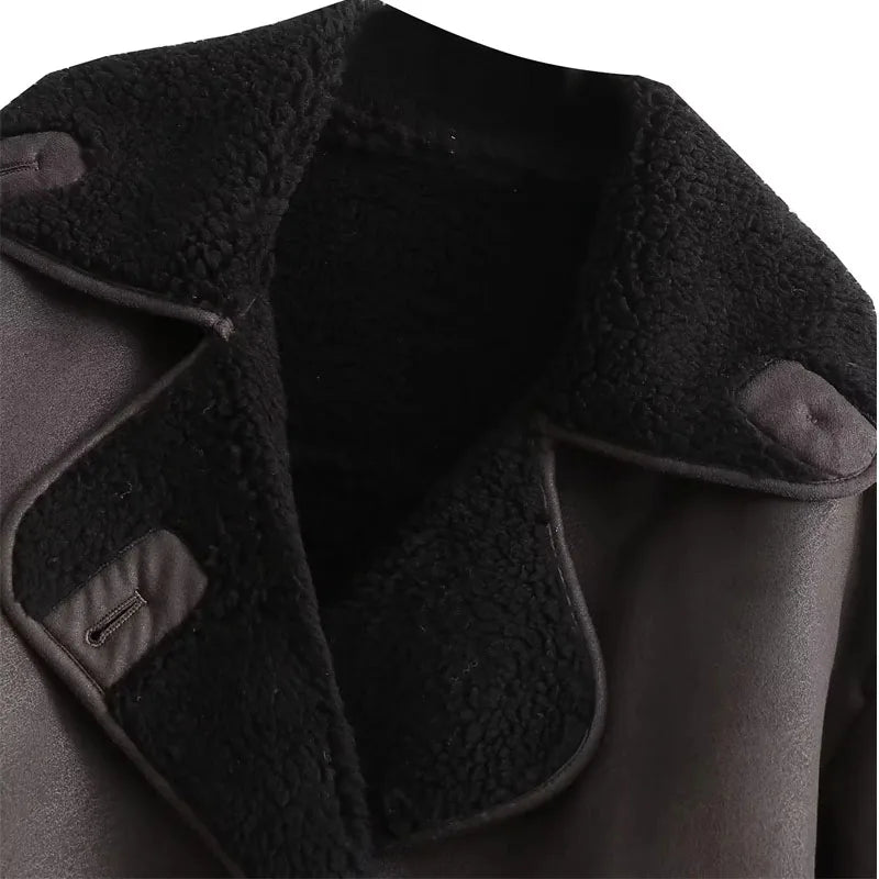 Veste d'Hiver Chic pour Femmes | Chaude et Élégante avec Intérieur en Peluche