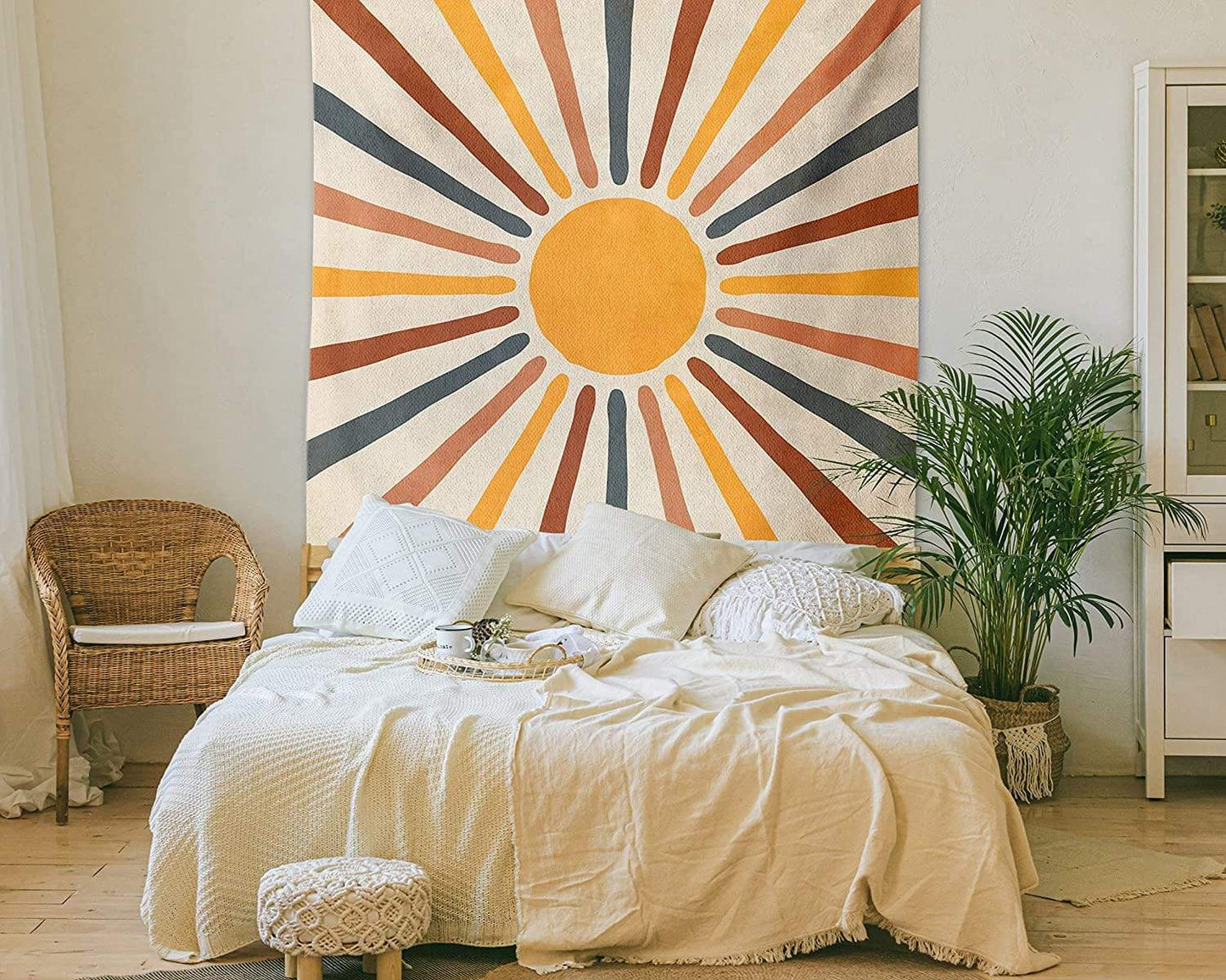 Tapisserie Murale Bohémienne Moderne | Ambiance Accueillante et Tendance