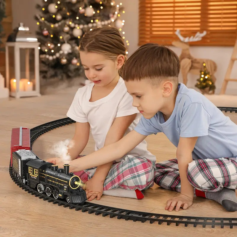 Ensemble de Train Électrique à Piles | Amusement Durable et Sons Réalistes