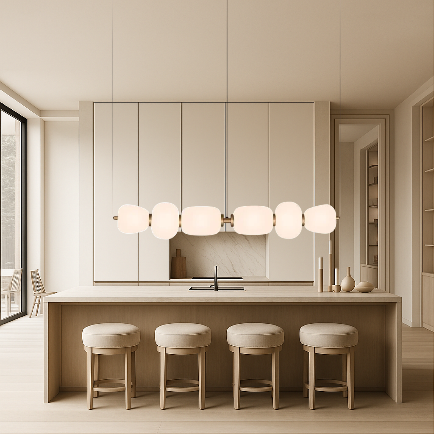 Lampe Suspendue en Verre Blanc | Design Minimaliste et Éclairage Chaleureux