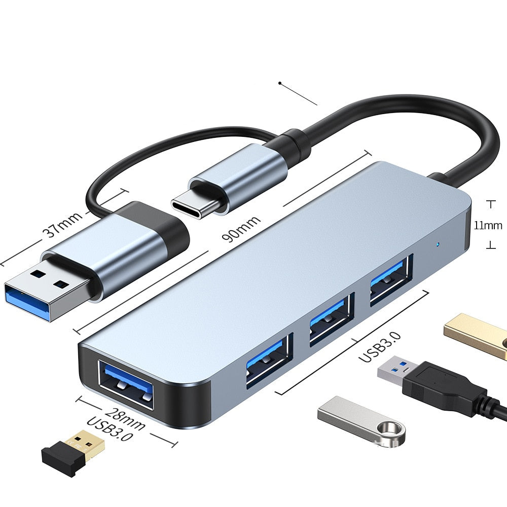 Hub USB-C 4K avec Charge Rapide | Connectivité Polyvalente et Design Compact