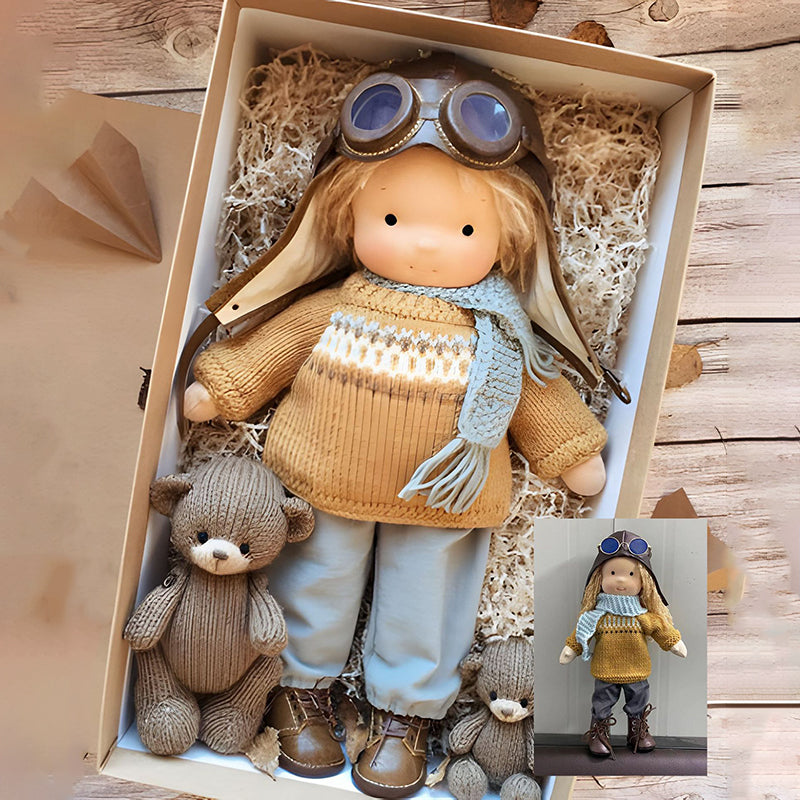 Poupée Waldorf Artisanale pour Enfants | Éveille l'Imagination et la Créativité