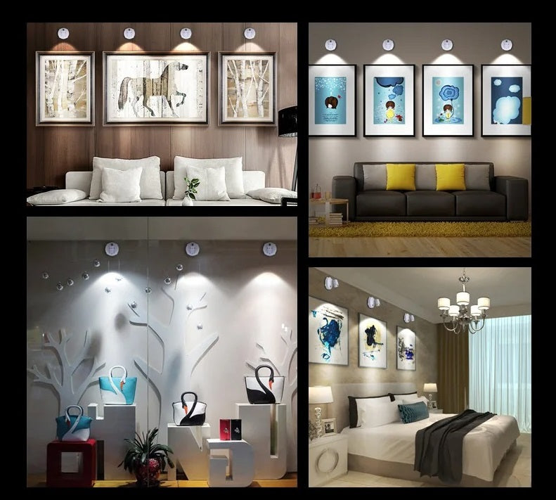 Projecteur LED Sans Fil Dimmable | Télécommande et Éclairage Flexible pour Maison