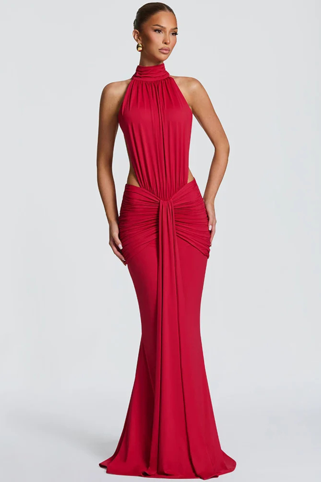Robe Maxi Halter Chic Femme | Élégante et Dos Nu