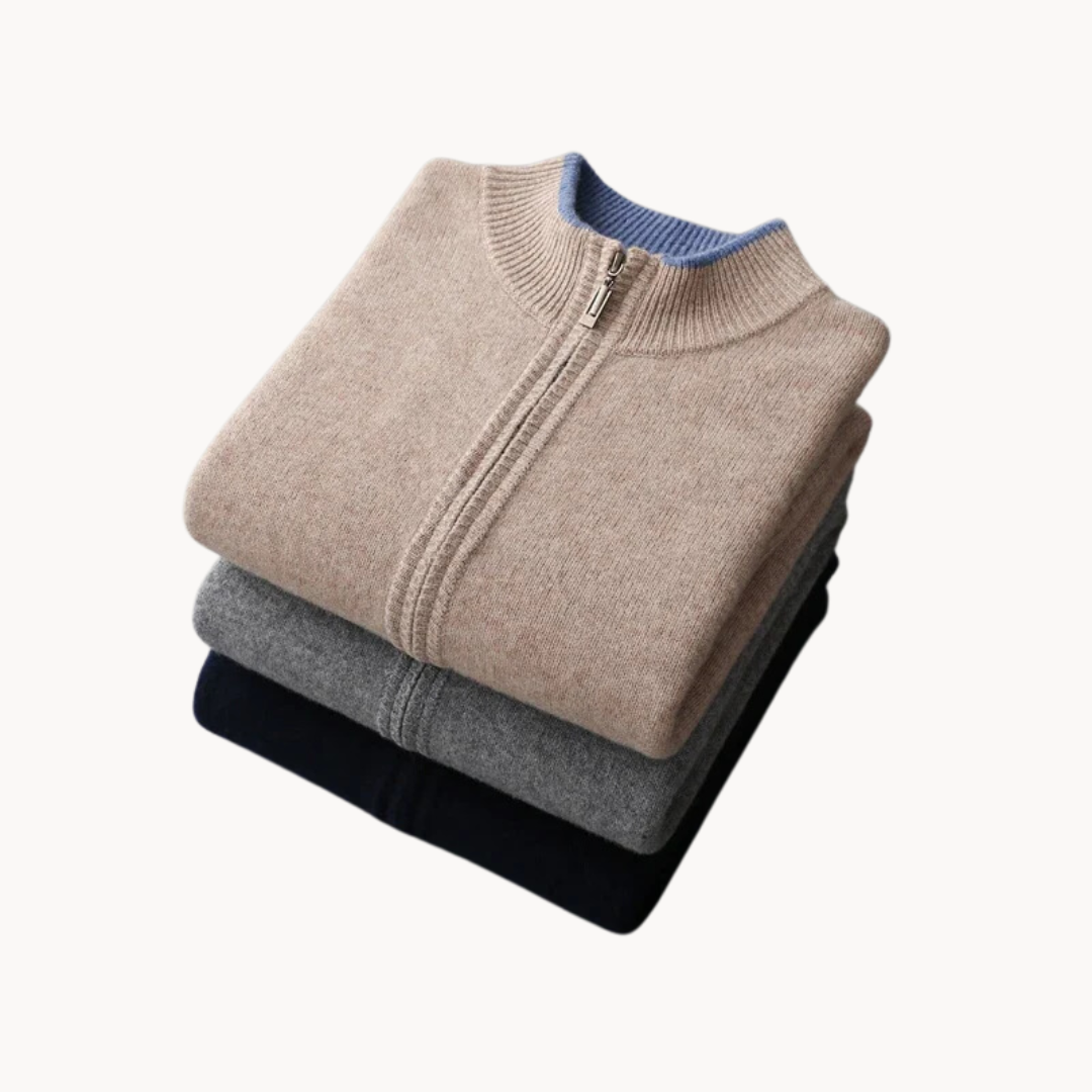 Pull Zippé en Laine Mérinos | Douceur et Chaleur Exceptionnelles
