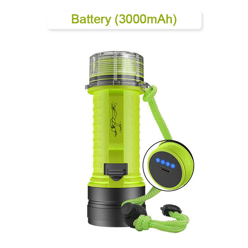 Lampe de Poche de Plongée Ultra-Lumineuse à Double Lampe