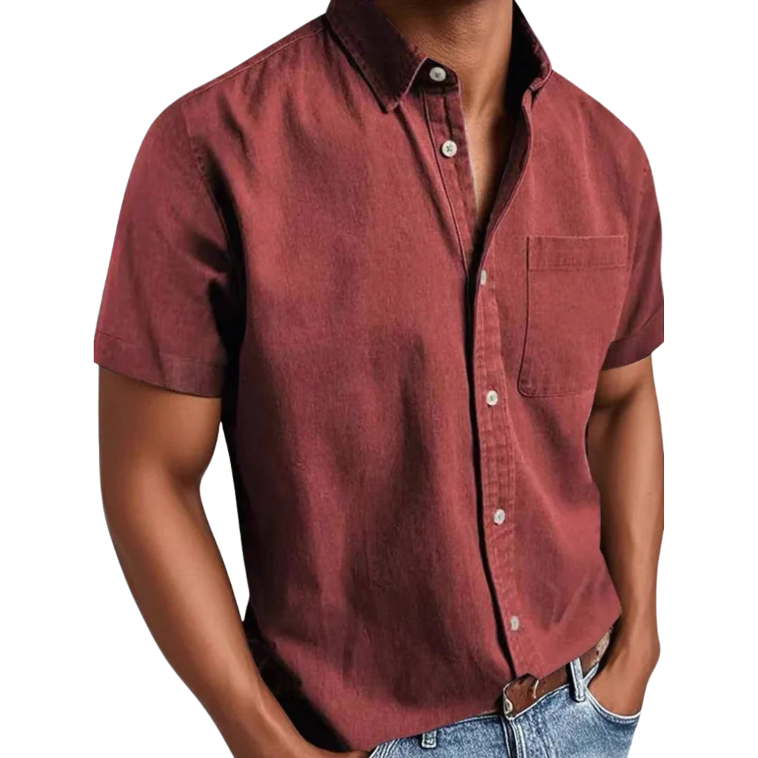 Chemise rouge pour homme