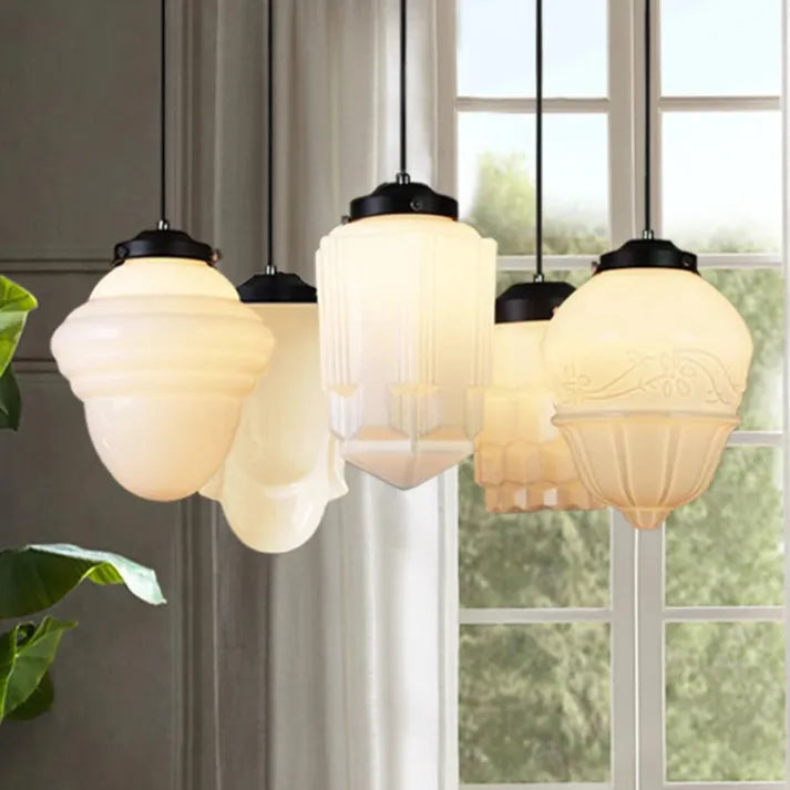 Lampe Pendante Géométrique Vintage | Éclairage Chaud et Design Élégant