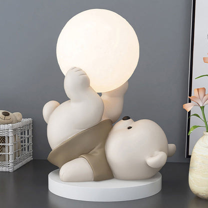 Lampe Ourson en Forme de Lune | Veilleuse Apaisante et Décorative