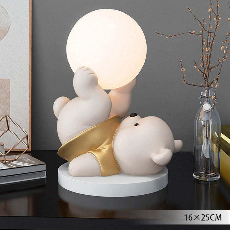 Lampe Ourson en Forme de Lune | Veilleuse Apaisante et Décorative
