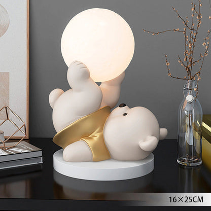 Lampe Ourson en Forme de Lune | Veilleuse Apaisante et Décorative