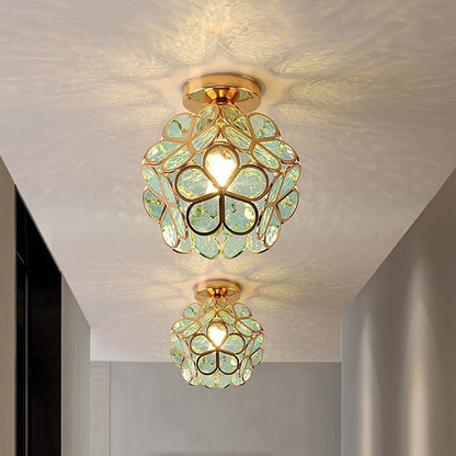 Luminaire Suspendu en Verre Floral | Élégant Design pour Ambiance Accueillante