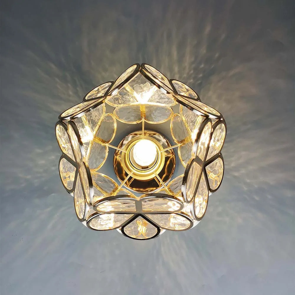 Luminaire Suspendu en Verre Floral | Élégant Design pour Ambiance Accueillante