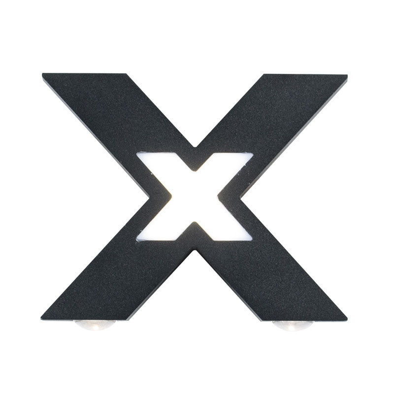 Applique Murale LED en Forme de X | Éclairage Extérieur Résistant aux Intempéries