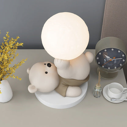 Lampe Ourson en Forme de Lune | Veilleuse Apaisante et Décorative