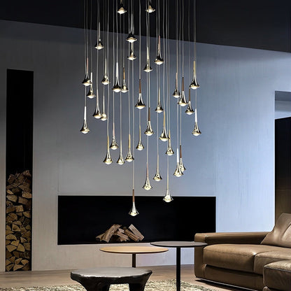 Pendentif LED en Goutte d'Eau | Éclairage Économe et Élégant pour Escaliers