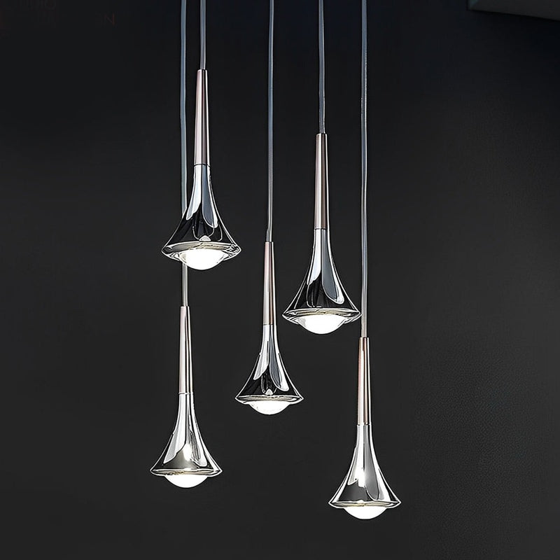 Pendentif LED en Goutte d'Eau | Éclairage Économe et Élégant pour Escaliers