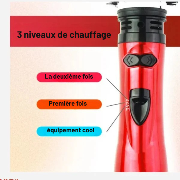 Asciugacapelli 3-in-1 Rotante – Volume, Ricci e Piega Professionale a Casa
