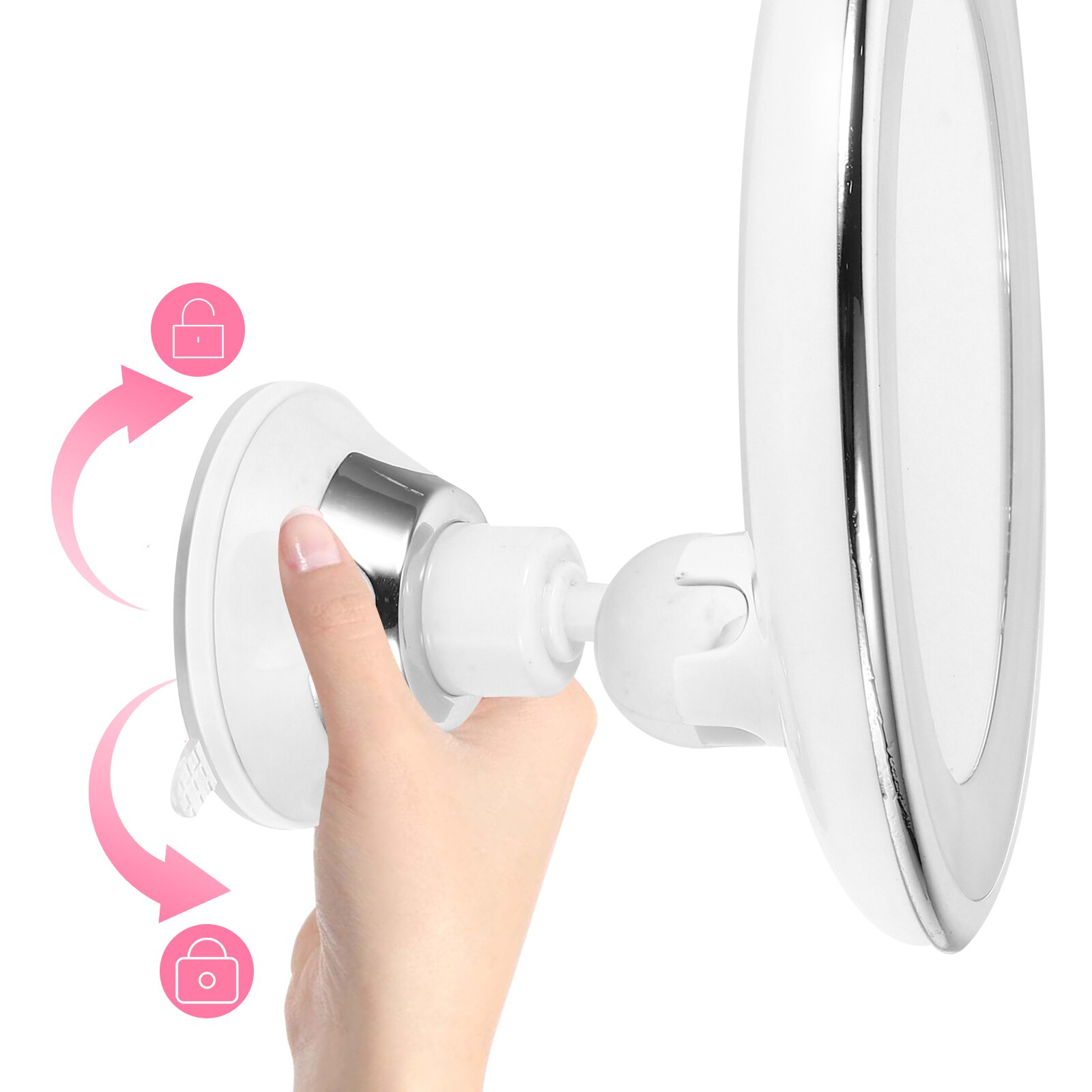 Miroir de Maquillage LED Agrandissement 10x | Rotation 360° et Éclairage Naturel