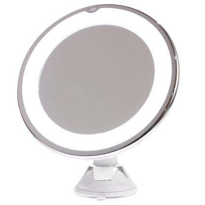 Miroir de Maquillage LED Agrandissement 10x | Rotation 360° et Éclairage Naturel