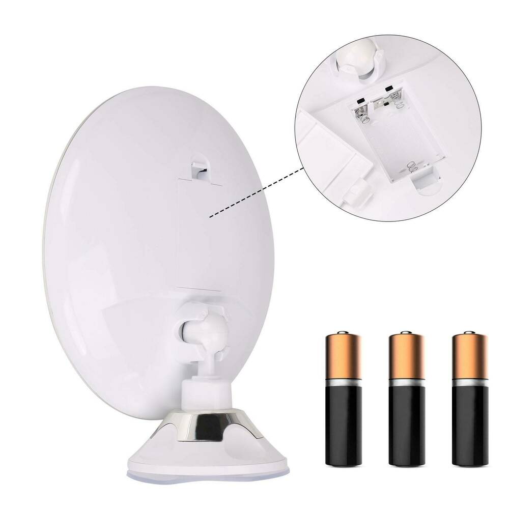 Miroir de Maquillage LED Agrandissement 10x | Rotation 360° et Éclairage Naturel