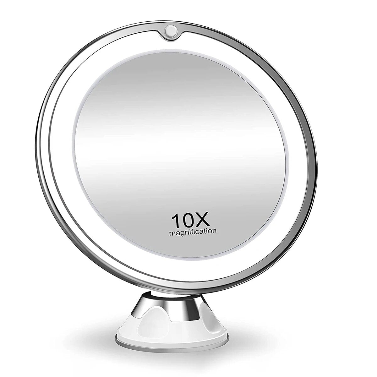 Miroir de Maquillage LED Agrandissement 10x | Rotation 360° et Éclairage Naturel