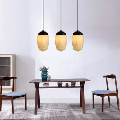 Lampe Pendante Géométrique Vintage | Éclairage Chaud et Design Élégant