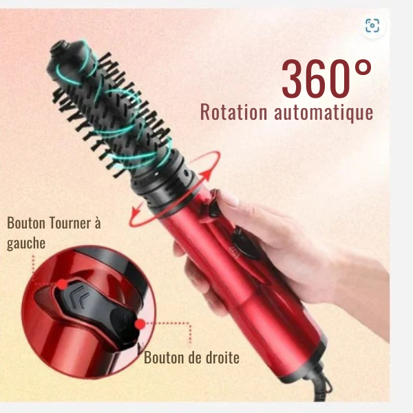 Asciugacapelli 3-in-1 Rotante – Volume, Ricci e Piega Professionale a Casa