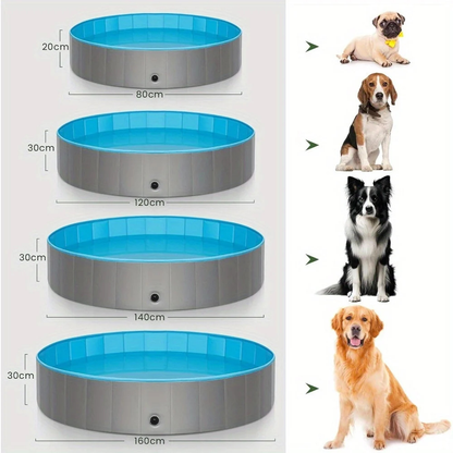 Faltbarer Hundepool 80 bis 160 cm – Abkühlung und Spielspaß im Freien