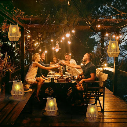 Brehn | Lampes de jardin tissées à la main solaires extérieures | Luminaires paysagers étanches pour décoration de villa et de terrasse - Alpho