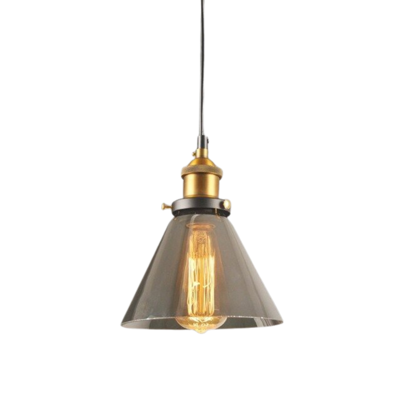 Lampe Suspendue Industrielle en Verre | Design Élégant et Minimaliste