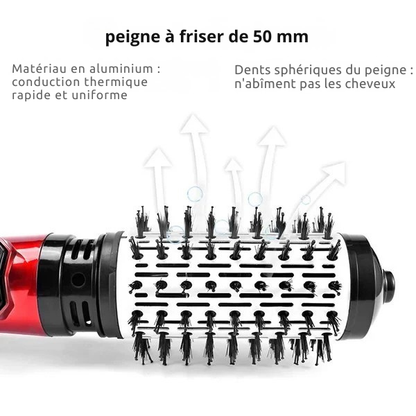 Asciugacapelli 3-in-1 Rotante – Volume, Ricci e Piega Professionale a Casa