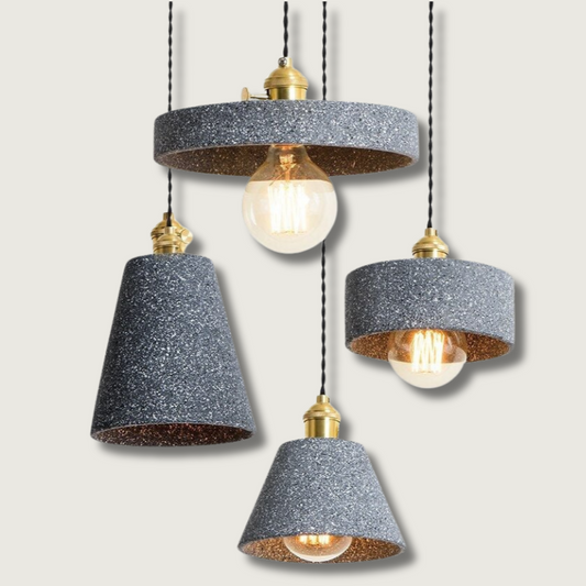 Lampe Suspendue en Béton Design | Élégance Industrielle et Cordon Réglable