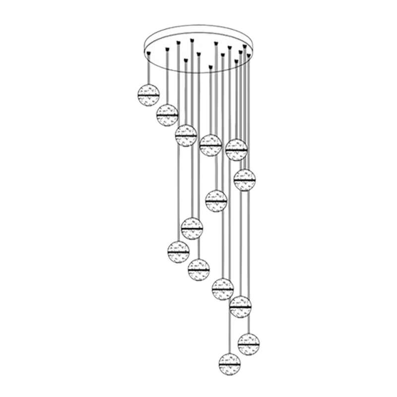 Luminaire Suspendu en Cristal | Éclairage Élégant et Réglable