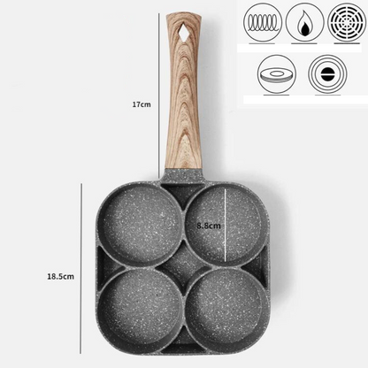 OmeletMaster - poêle à quatre sections pour un petit-déjeuner parfait