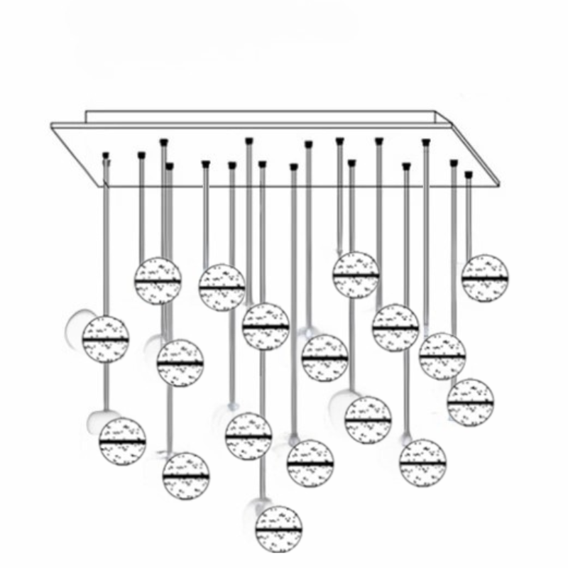 Luminaire Suspendu en Cristal | Éclairage Élégant et Réglable