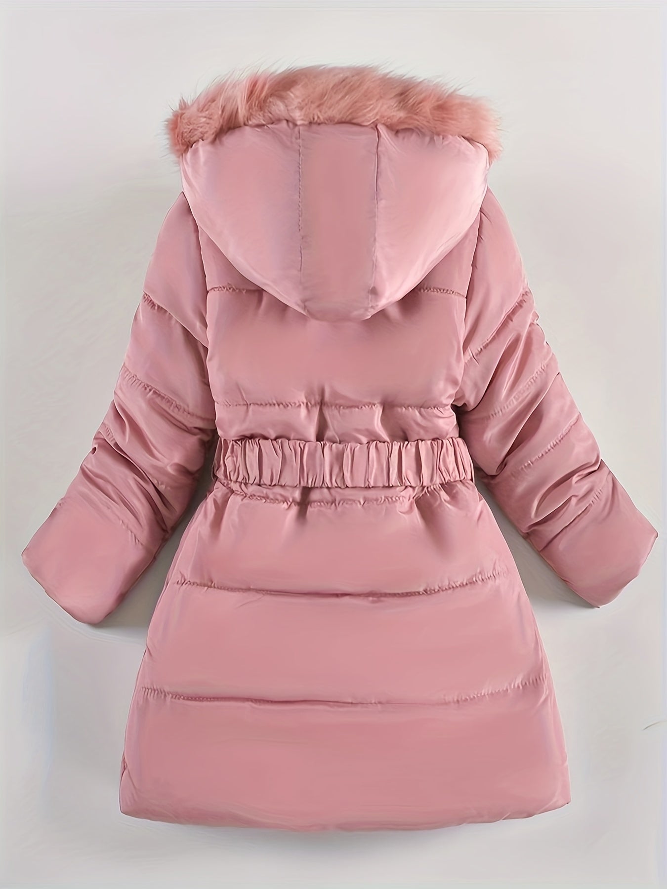 Manteau d'Hiver pour Filles | Douillet avec Capuche en Fausse Fourrure