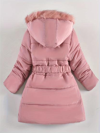 Manteau d'Hiver pour Filles | Douillet avec Capuche en Fausse Fourrure