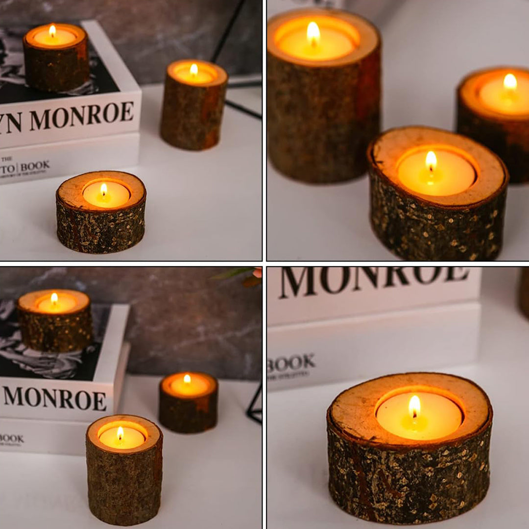 Porte-Teintes en Bois Naturel | Ambiance Chaleureuse pour Événements